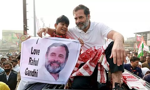 Congress leader Rahul Gandhi during the ‘Bharat Jodo Nyay Yatra’. (PTI)