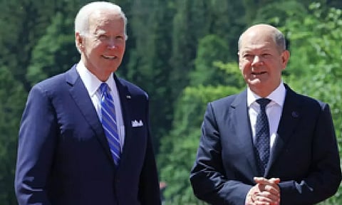 US President Joe Biden; German Chancellor Olaf Scholz