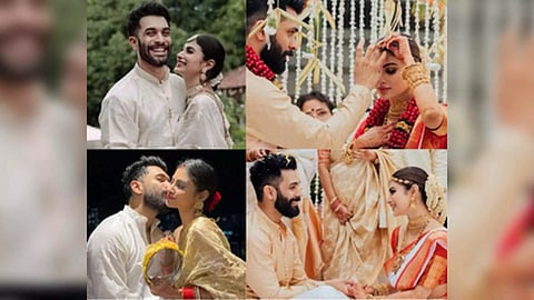 Actress Mouni Roy with her husband Suraj Nambiar (IANS)