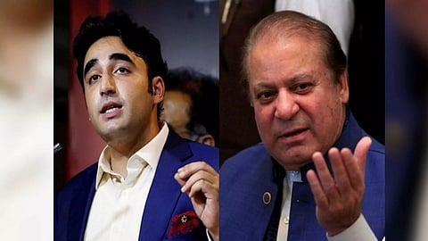 PPP Chaiman Bilawal Bhutto Zardari and PML-N Supremo Nawaz Sharif (Image/ANI)