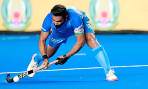 Indian hockey player in action (IANS)