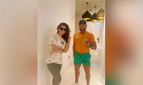 Urvashi Rautela trains with Irish MMA fighter Conor McGregor for her next film