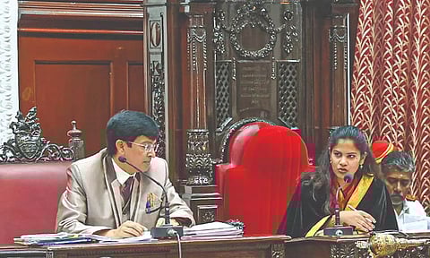 Mayor R Priya chaired the monthly council meeting, along with GCC Commissioner Radhakrishnan, in Ripon Building on Wednesday