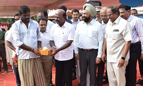 Health Minister Ma Subramanian lays foundation stone for the hostel building for PG medical students of MMC and the hostel building for UG and PG students of Government Dental College