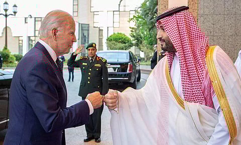 Saudi Crown Prince Mohammed bin Salman and U.S. President Joe Biden (Reuters)
