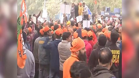BJP protests against AAP government (ANI)