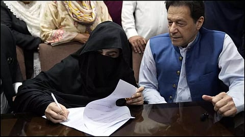 Former Pakistan PM Imran Khan and his wife Bushra Bibi (PTI)
