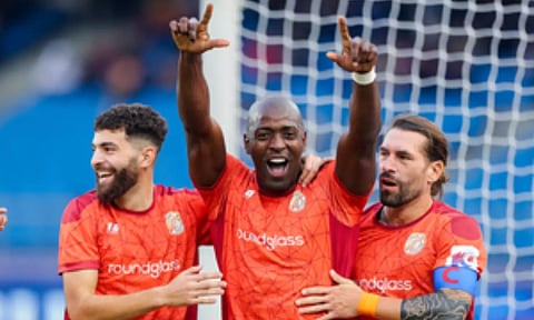 Pinjab FC Celebrated a victory (IANS)