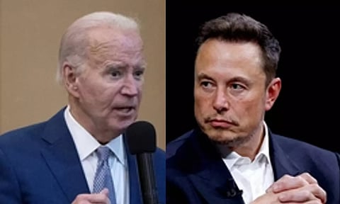 US President Joe Biden; Elon Musk (IANS)
