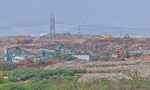 File photo of the Perungudi dump yard