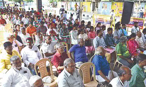 Hundreds of denizens participated at the event organised by Arappor Iyakkam on Sunday