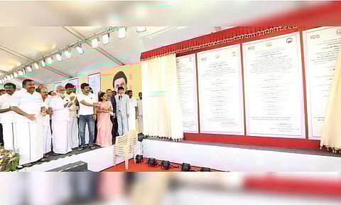 Udhayanidhi Stalin on Monday laid foundation to 52 new projects