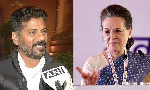 Revanth Reddy; Sonia Gandhi (ANI)
