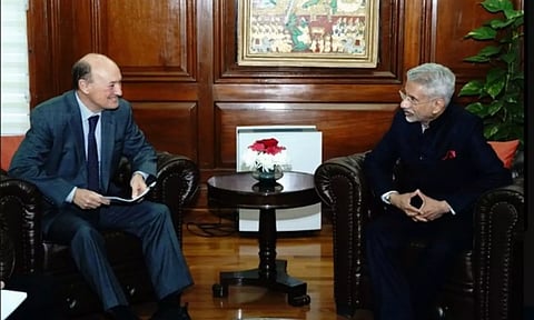 Ambassador Hugo Javier Gobbi with EAM S Jaishankar (ANI)