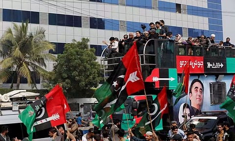 Supporters of Bilawal Bhutto Zardari&nbsp; (Reuters)