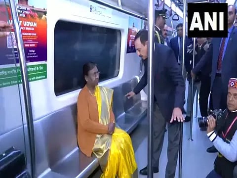 President Droupadi Murmu takes ride on Delhi Metro