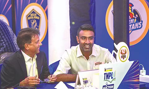 Ravichandran Ashwin at the auction table