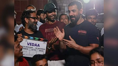 Nikkhil Advani, Abhishek Banerjee, John Abraham (Instagram)