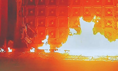 A video grab of the incident that happened in the wee hours of Wednesday outside Kapaleeswarar temple in Mylapore