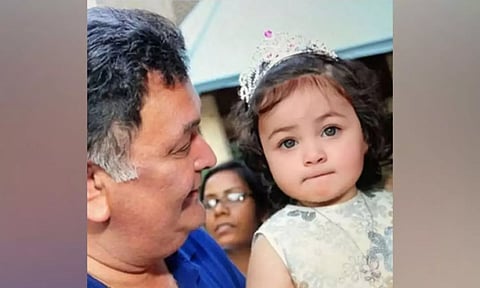 Rishi Kapoor and his granddaughter Raha (ANI)