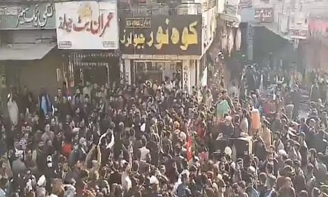 PTI supporters hold protest in Rawalpindi (ANI)