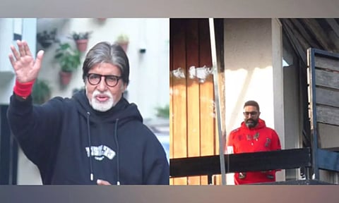 Amitabh Bachchan, Abhishek Bachchan (ANI)