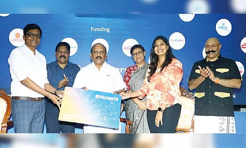 MSME Minister TM Anbarasan launches a smart card for startups during Seiga Pudhumai event recently
