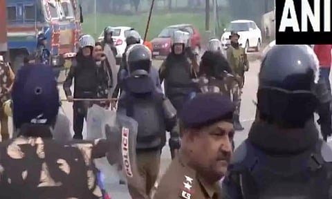 Visuals from Shambu Border chaos (ANI)