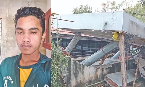 Collapsed wall that killed Hariram of UP