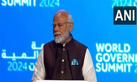 Prime Minister Narendra Modi at the World Governments Summit 2024 (ANI)