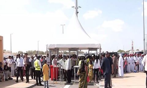 Massive crowd has gathered at BAPS Hindu Mandir, ahead of its inauguration by Prime Minister Narendra Modi