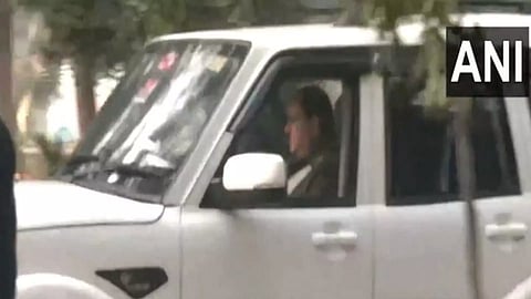 BJP national president JP Nadda leaves from his Delhi residence. (Photo/ANI)