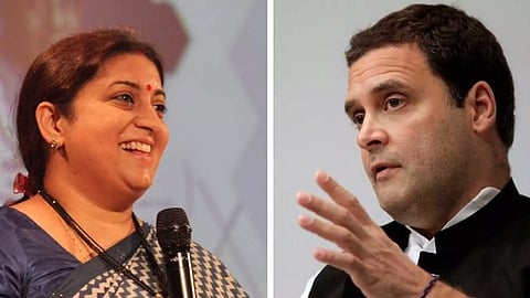 Union minister Smriti Irani; Rahul Gandhi
