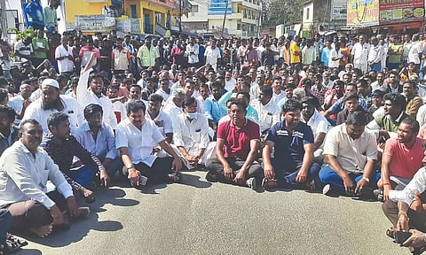 Villagers protest after elephant attacks in Krishnagiri