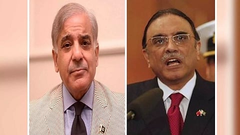 Former Pakistan PM Shehbaz Sharif and former President Asif Ali Zardari (Image/ANI)