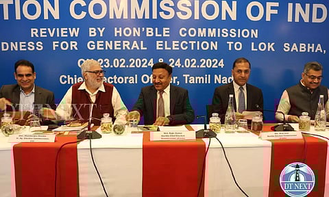 A review meeting was chaired by the Election Commission on the preparedness of the upcoming Lok Sabha elections  2024 ( Justin George)