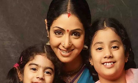 Late actress Sridevi Kapoor, with her two daughters Jahnvi Kapoor, Khushi Kapoor (Instagram)