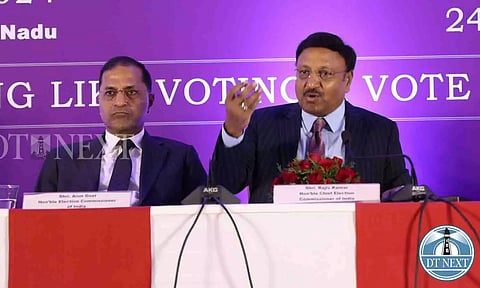 Chief Election Commissioner Rajiv Kumar&nbsp; (Photo: Justin George)