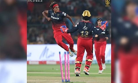RCB players in action