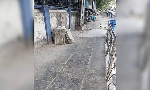 Debris on the pavement removed