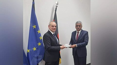 German Ministry of Defence State Secretary Benedikt Zimmer, Defence Secretary Giridhar Aramane (X)