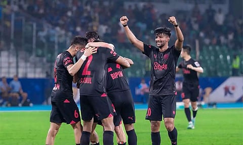 Mumbai City FC players in action