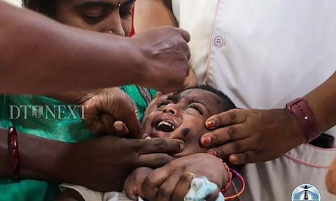 State health dept sets 43,000 camps for polio vaccination today