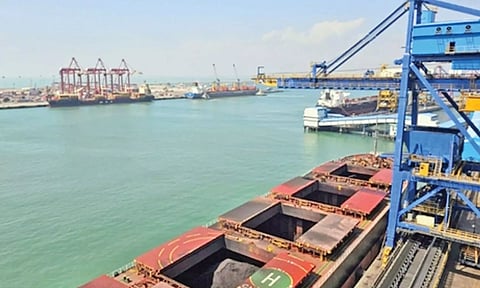 View of the existing terminal at VO Chidambaranar Port