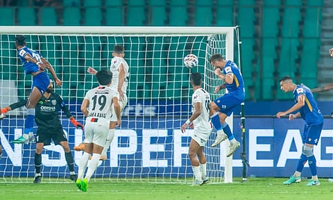 Chennaiyin FC’s Jordan Murray scores the winning goal against Odisha FC&nbsp;