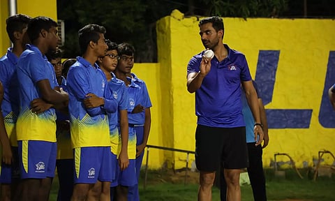 A file picture of Deepak Chahar at Super Kings Academy