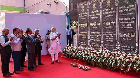 PM Modi at the reactor vault and the control room of the PFBR&nbsp;