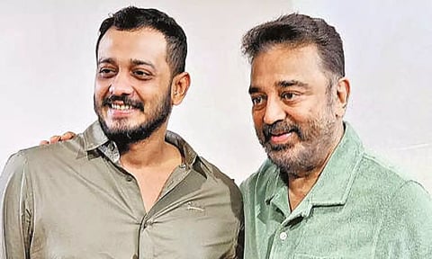 Chidambaram S Poduval with Kamal Haasan
