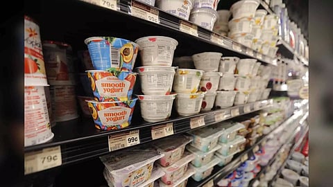 Yogurt is displayed for sale at a grocery store in River Ridge, La. (AP)