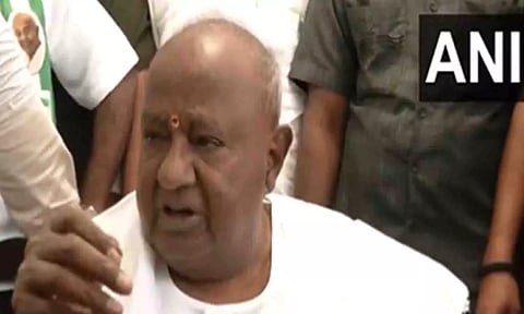JD(S) chief HD Deve Gowda (ANI)